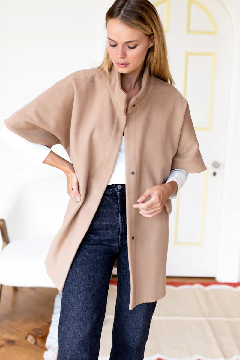 Emerson Fry Layering Jacket - Camel Wool Cashmere