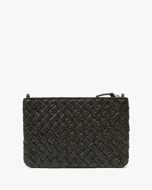 Clare V. Flat Clutch with Tabs Puffy Woven