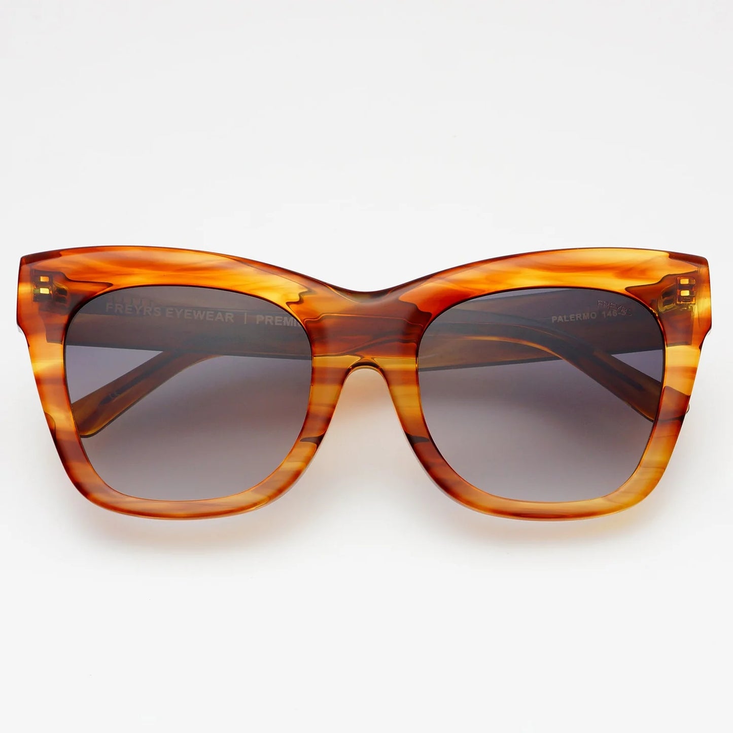 Freyrs Palermo Acetate Oversized Cat Eye Sunglasses - Brown