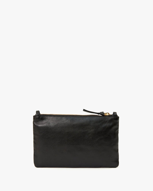 Clare V. Wallet Clutch w Tabs Nappa with Studs - Black