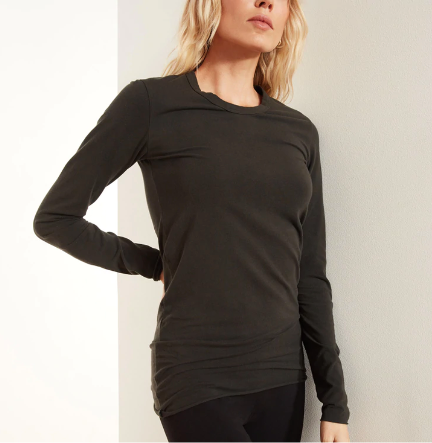 James Perse Long Sleeve Stretch Jersey Top